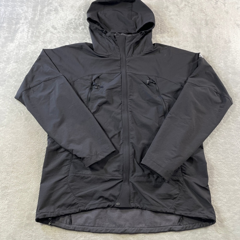 Karrimor Athletic Jacket Mens XXL Black Hooded Softshell Technical Outdoor
